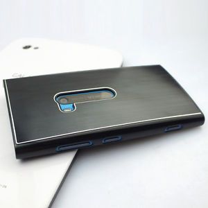 Luxury Black Brushed Metal Aluminum Chrome Hard Case Cover for Nokia Lumia 920
