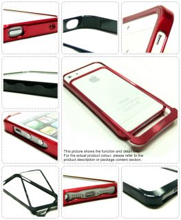 Brushed Aluminum Alloy Blade Hard Metal Frame Bumper Case for Apple iPhone 5
