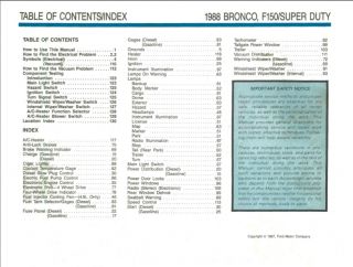 Ford 1988 Bronco Econoline F150 F350 Super Duty Pick Up Truck Shop Manual CD
