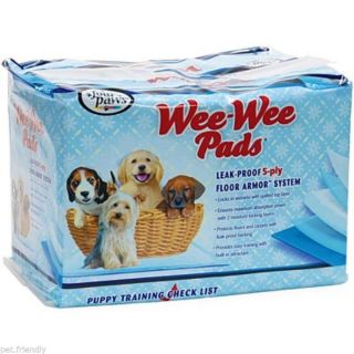 300 Four Paws Puppy Dog Training Wee Wee Pads 22x23 Super Absorbent Leak Proof