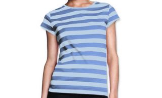 Womens Striped T Shirt Nautical Stripes s XL Black Red Blue White Ladies Top Tee