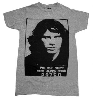 Jim Morrison The Doors MUGSHOT Rock Band T Shirt Tee