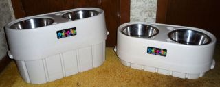 2 Ourpet's Feeders Healthy Pet Diner Elevated Dog Feeder w Removable Bowl S