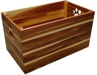 Deluxe Wood Dog Toy Box Pet Storage Bin Dynamic Accents Brand Cat Toys Chest