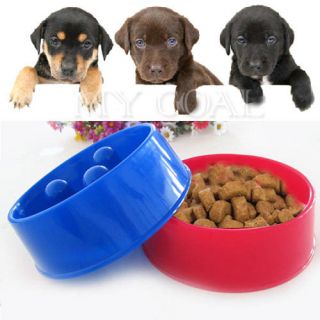 Anti Choke Pet Dog Cat Feeding Feed Food Bowl Puppy Slow Down Eating Feeder Dish