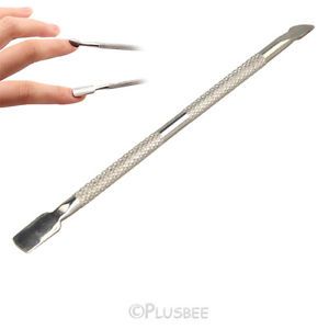 Nail Art Cuticle Spoon Push Pusher Remover Cutter Manicure Pedicure Dual Tool UK