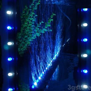 Amazing 6 12 18 LED White Blue Colorful Aquarium Fish Tank Strip Bubble Light
