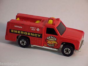 1974 Hot Wheels Red Rescue Unit Emergency First Aid