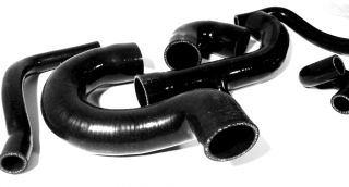 Silicone Radiator Hose Kit with Clamps BMW M5 E34 1991 1993 Black