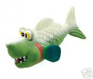Latex Pet Dog Toys Large Green Shark Fish 6" 71 4"