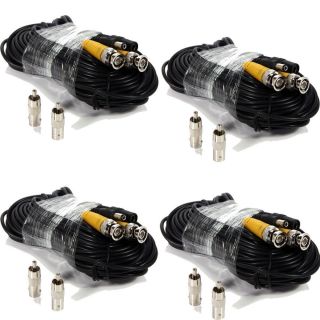 100ft CCTV Security Camera Cable DVR Surveillance Wire Power Video Audio Cord