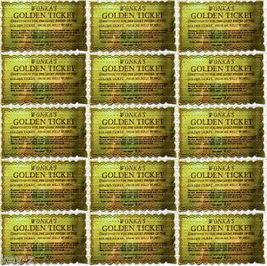 Golden Ticket Perforated Sheet Blotter Art Psychedelic Acid Free Paper