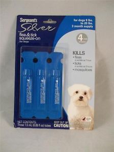 Sergeants Silver Flea and Tick Squeeze on Dogs 3 Month Supply 9 to 20 Lbs