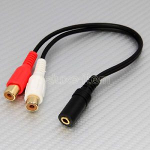 3 5mm to RCA Female Jack Stereo Lead Audio Cable Cord