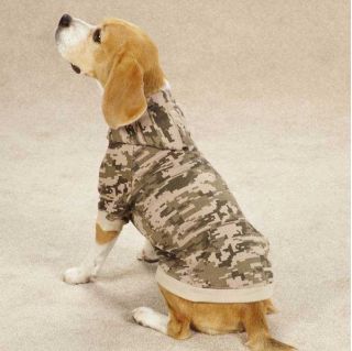 Casual Canine Digital Camo Camouflage Dog Fleece Hoodie Sweatshirt Coat XXS XXL