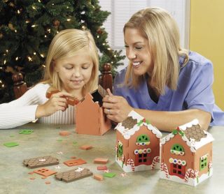 3 Christmas 3 D Gingerbread House Craft Kits Kid'S