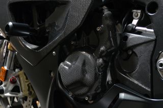 2009 2012 BMW S1000RR Carbon Fiber Fibre Left Side Clutch Engine Panel Cover