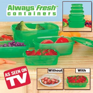 Always Fresh Plastic Food Storage Containers 10 Piece Value Set with Lids