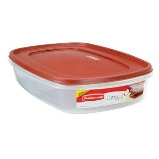 Rubbermaid 1778070 9 Cup Lock It Clear Container with Red Lid