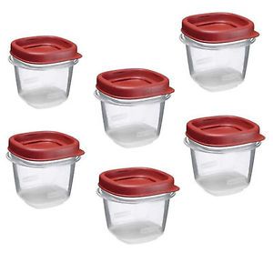 Rubbermaid 1778070 9 Cup Lock It Clear Container with Red Lid