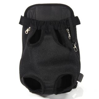 Black Pet Dog Cat Front Style Legs Out Carrier Backpack Bag Net Bag S