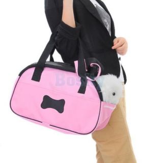 3X Pet Dog Cat Carrier Tote Bag Handbag Shoulder Travel Bag Pink Oxford Cloth