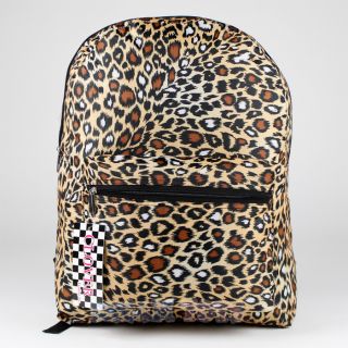 18" Large Brown Cheetah Print Backpack Girls Boys School Book Bag Rucksack