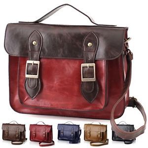 Vintage School Backpacks Faux Leather Bags Purses Handbags Tote Satchel Shoulder