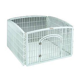 4 Sided Square Pet Dog Animal Containment Exercise Pen Gate Fence with Door