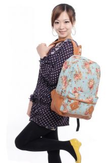 New Women Girl Lady Fashion Vintage Cute Flower School Book Campus Bags Backpack