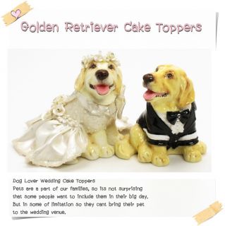 Golden Retriever Wedding Cake Toppers Dog Lover Gift Centerpiece Collectibles