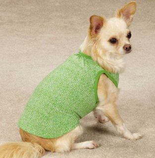 Dog Polka Dot Tank Top T Shirt Zack Zoey Stripes Pink Green Blue Pet Clothing