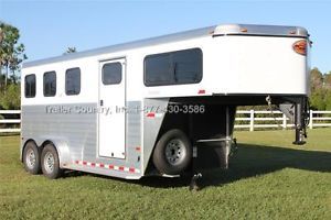 New 2013 Sundowner Rancher Sport 3 Horse Slant Load Aluminum Gooseneck Trailer