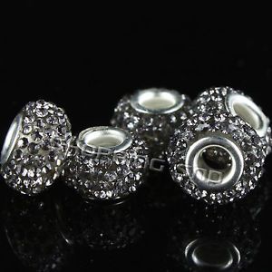 1pcs Czech Crystals Bead Charm Bracelet Disco Balls Spacer Rondelle Murano Glass