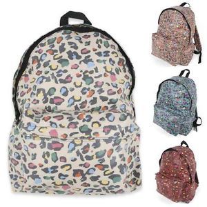 Unihood New Womens Cute Leopard Backpack Girls School Bags Campus Backpacks