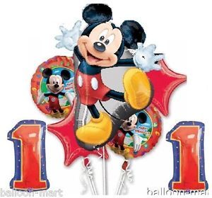 Mickey Mouse First Birthday Party Supplies Disney 1st Balloons Boys or Girls XL