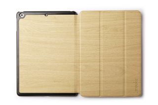 Natural Wood Pattern Microfiber Silicone iPad Air Covers Cases Auto Sleep Awake
