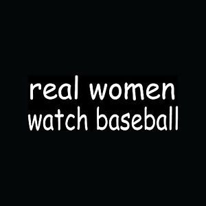 Real Women Watch Baseball Sticker Cute Vinyl Decal Car Funny Girls Sports Love