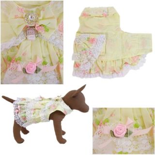 Cha Cha Couture Small Dog Dress Harness and Leash LG Downtown