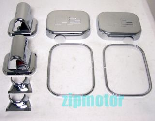 03 04 05 Hummer H2 SUV SUT Side Mirror Covers Chrome Trim Left Right Pair New