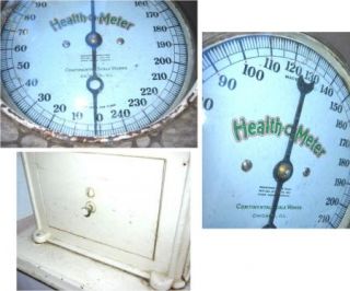 Antique Deco Cast Iron Health O Meter Bathroom Scale