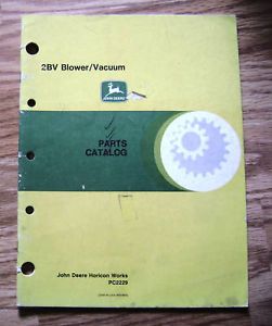 John Deere 2BV Blower Vacuum Parts Catalog Manual JD