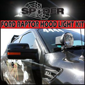Tuff Stuff Ford F150 Raptor Hood Light Bracket 55 Watt 4" HID Spot Light Kit