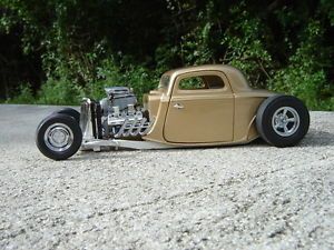 1 18 Ertl Diecast 1934 Three Window Ford Coupe Custom Rat Rod Hot Rod Gasser