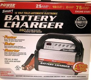 Vector Power on Board 12 Volt 25 Amp Battery Charger Automobile Car RV Boat