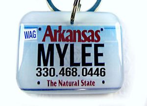 Arkansas Car License Plate Dog ID Tag Pet ID Tag Pet Tags Cat Tags by ID4PET