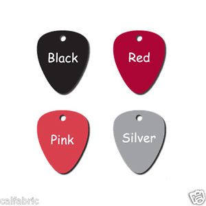 Double Side Custom Engraved Guitar Pick Shape Dog Tag Cat Tag ID Tag