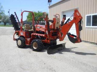 2008 Ditch Witch RT40 Trencher Backhoe Dozer Blade 646 Hours Nice Machine