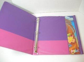 Lisa Frank Rainbow Chaser Lollipop Tri Fold 3 Ring Binder Trapper Purple Pink