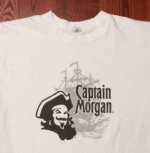 Captain Morgan Spiced Rum Beverages Liquor Alcohol White T Shirt Large